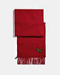 COACH®,REXY PATCH MUFFLER,wool,Rexy Red,Front View