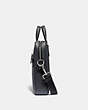 COACH®,KENNEDY BRIEF 40,Crossgrain Leather,Medium,Silver/Midnight Navy,Angle View