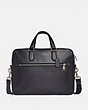 COACH®,KENNEDY BRIEF 40,Leather,Medium,Silver/Black,Front View