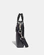 COACH®,KENNEDY BRIEF 40,Leather,Medium,Silver/Black,Angle View