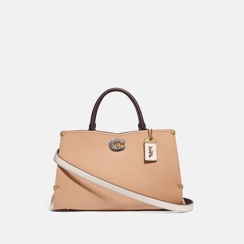 Mason Carryall In Colorblock With Snakeskin Detail COACH