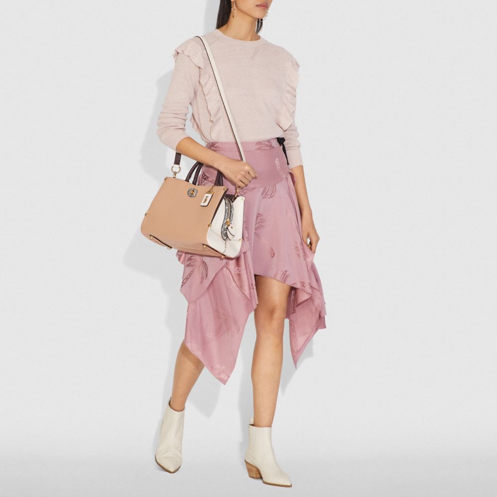 Mason Carryall In Colorblock With Snakeskin Detail