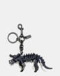 COACH®,SMALL TRICERATOPS CHARM,Leather,NAVY/OLIVE,Front View