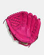 COACH®,BASEBALL GLOVE,Leather,CERISE,Front View
