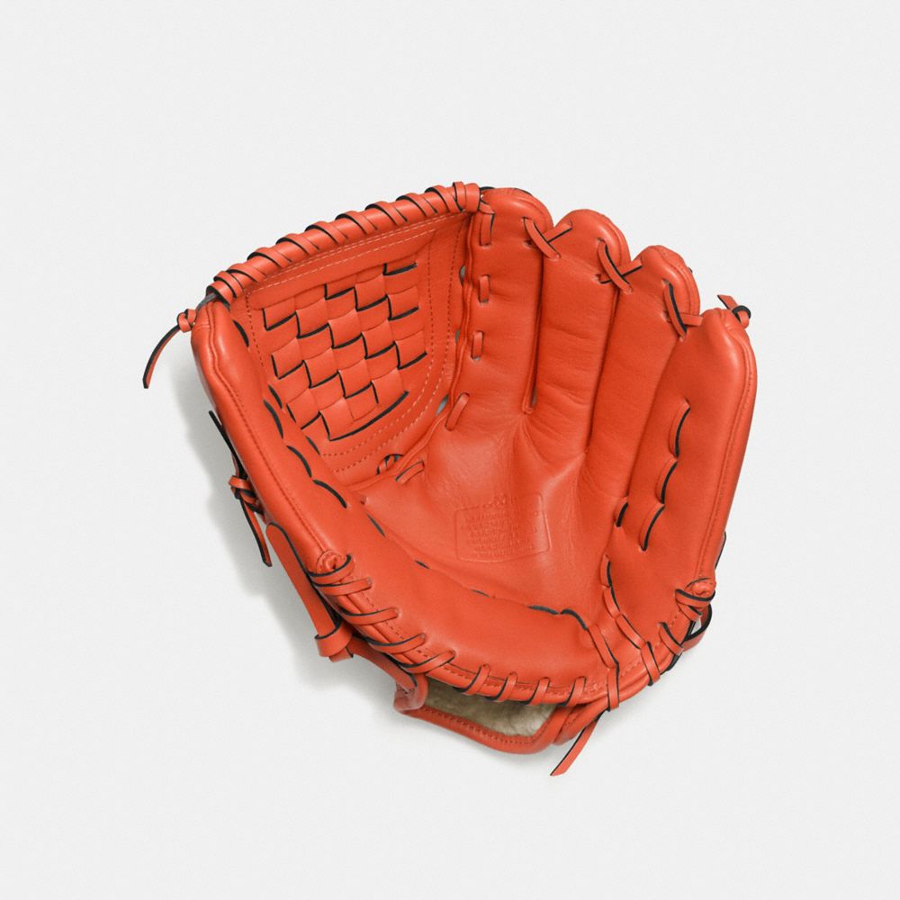 COACH®,BASEBALL GLOVE,Leather,Vintage Orange,Front View