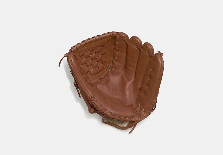 COACH®,BASEBALL GLOVE,Leather,Saddle,Front View