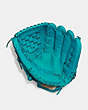 COACH®,BASEBALL GLOVE,Leather,TURQUOISE,Front View