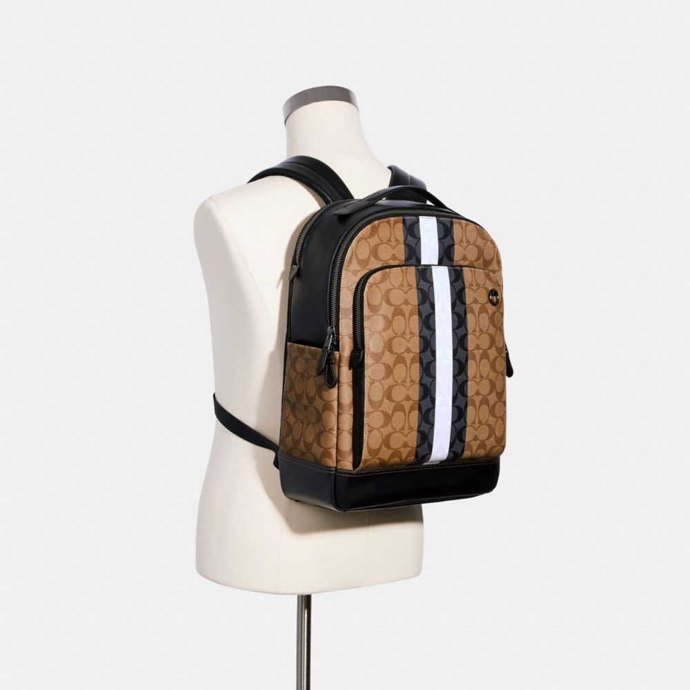 Graham backpack in colorblock signature canvas new arrivals