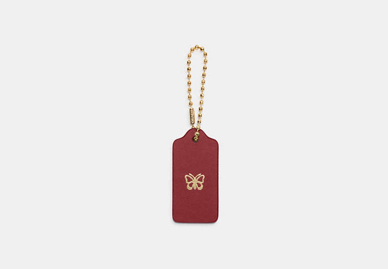 COACH®,HANGTAG,Leather,CHERRY,Front View
