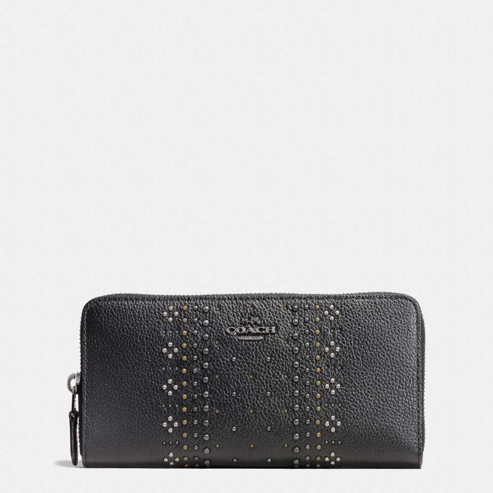 Buy Coach Fold-Over Wallet with Metal Chain Strap, Black Color Women