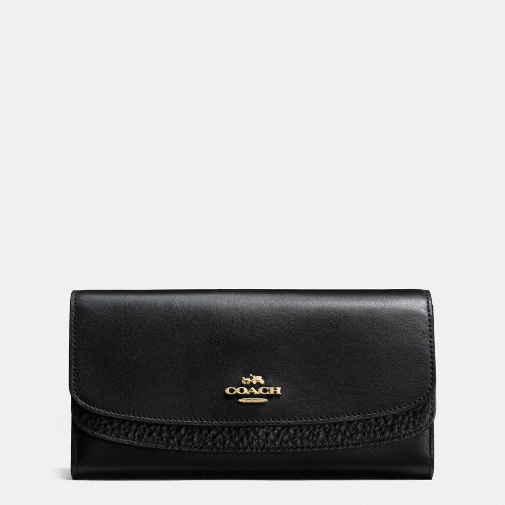 Double Flap Wallet In Glovetanned Leather