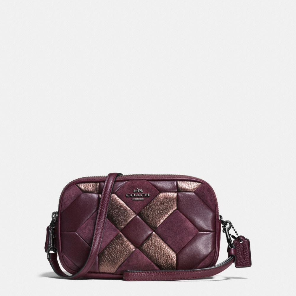 Crossbody Clutch In Mixed Materials Canyon Quilt