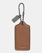 COACH®,WOOLLY HANGTAG IN GLOVETANNED LEATHER,Leather,Silver/Flax Black,Back View