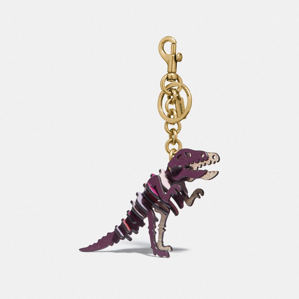 Coach dinosaur keychain (€300) via Polyvore featuring accessories, key fob  chain, coach key chain und leather ke…