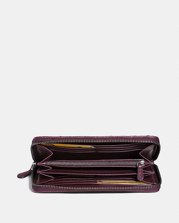 COACH®: Accordion Zip Wallet In Canyon Quilt Mixed Materials