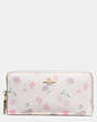 Accordion Zip Wallet In Daisy Field Print Coated Canvas