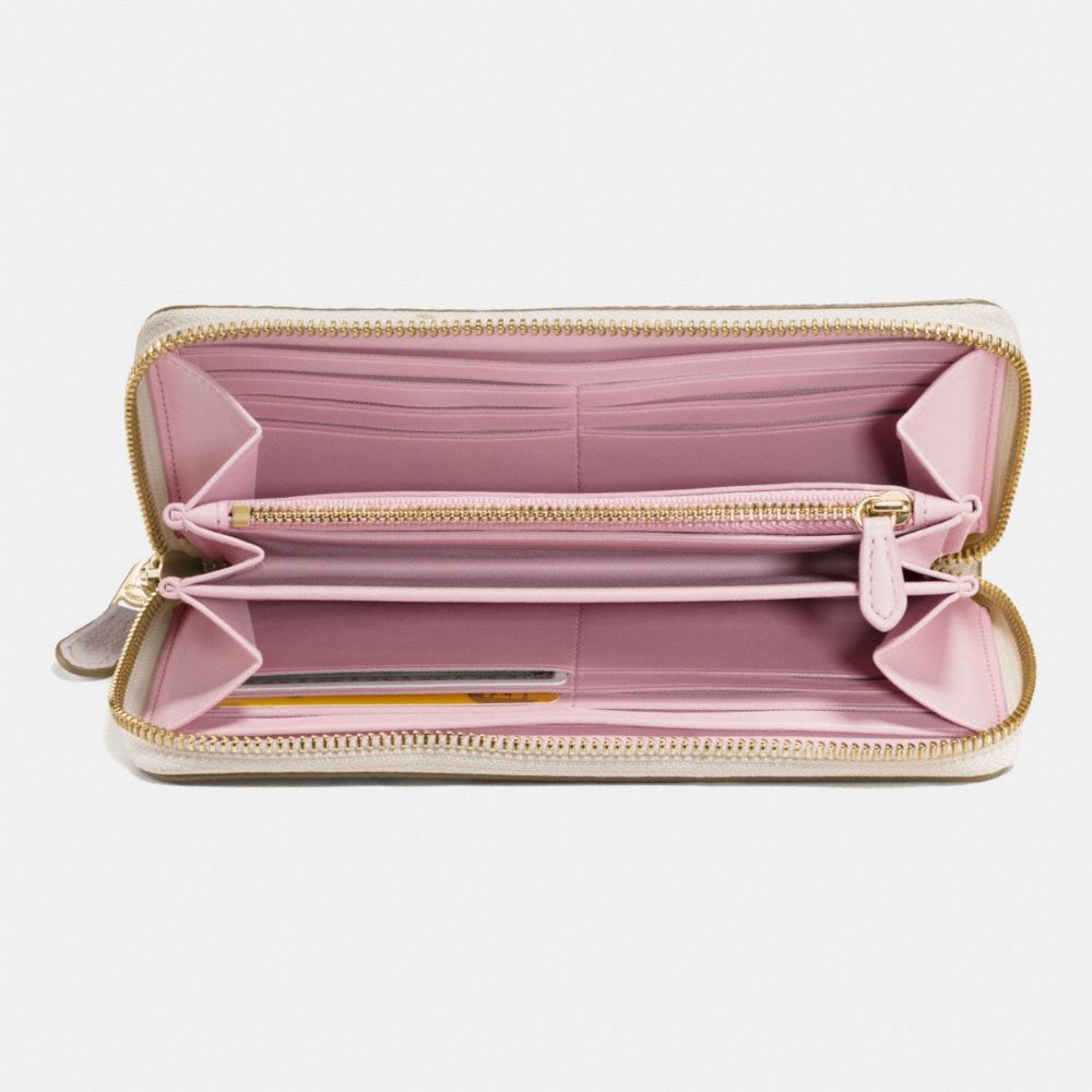 Accordion Zip Wallet In Daisy Field Print Coated Canvas