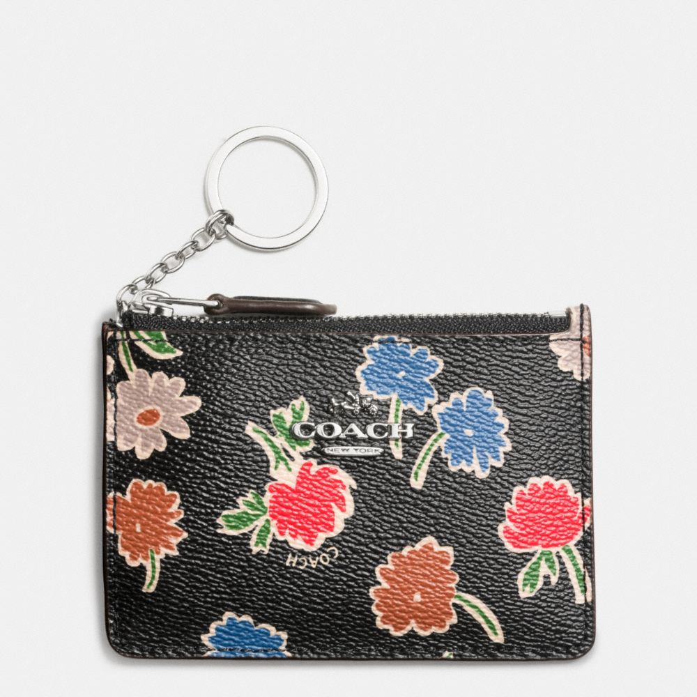 COACH® | Mini Id Skinny In Daisy Field Print Coated Canvas