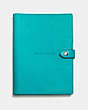 COACH®,SKETCHBOOK,Leather,TURQUOISE,Front View