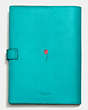 COACH®,SKETCHBOOK,Leather,TURQUOISE,Back View