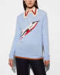 Rocketship Intarsia Crewneck Sweater
