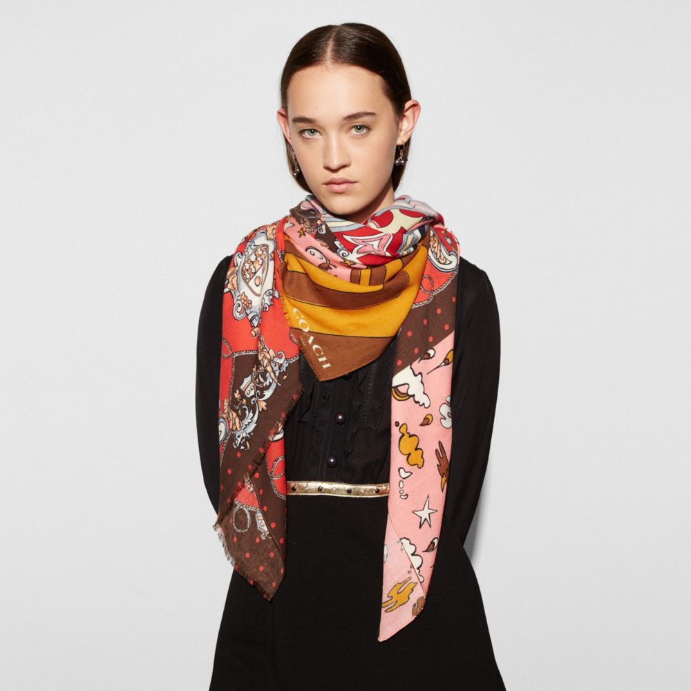 Printed Patchwork Shawl
