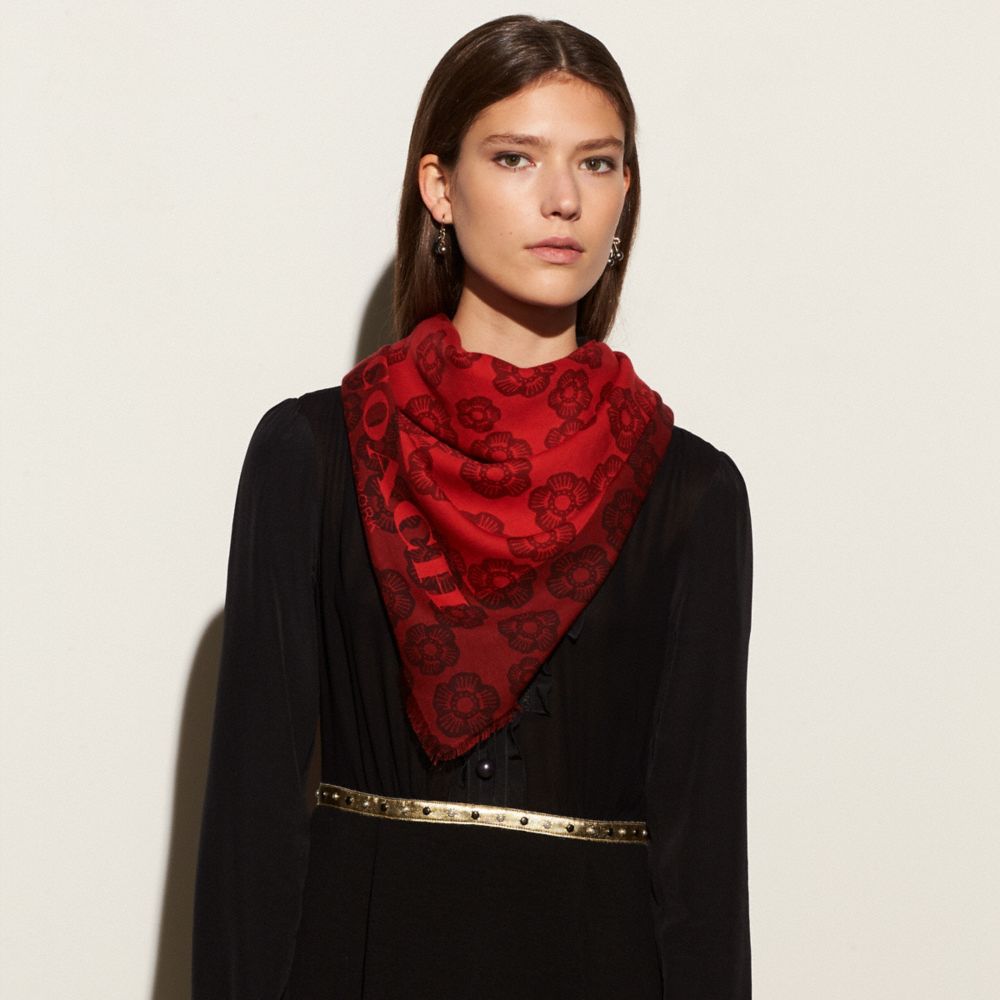 Willow Floral Oversized Square Scarf