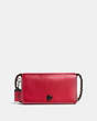 COACH®,DINKY IN COLORBLOCK,Leather,Pewter/1941 Red Chalk,Front View