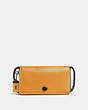 COACH®,DINKY IN COLORBLOCK,Leather,Pewter/Goldenrod River,Front View