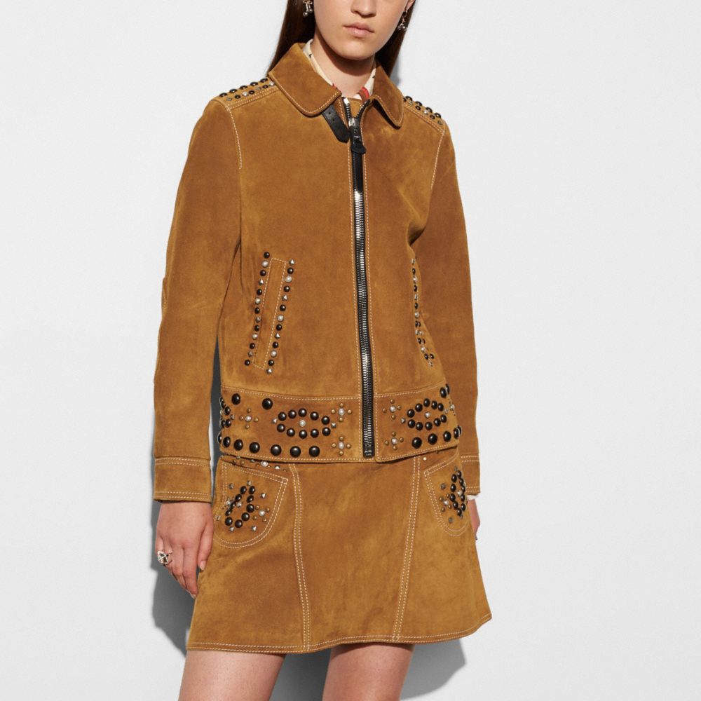 Suede Jacket With Studs