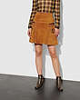 COACH®,A-LINE SKIRT WITH STUDS,Suede,Brown,Scale View