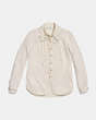 COACH®,SHIRT WITH RUFFLE,Silk,Ivory,Scale View