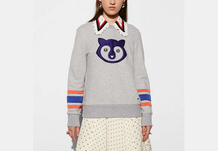 Embellished Raccoon Sweatshirt