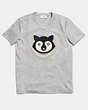 COACH®,EMBELLISHED PATCH RACCOON T-SHIRT,cotton,GREY,Scale View