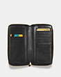 COACH®,PHONE WALLET,Leather,Light Gold/Black,Inside View,Top View