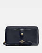 COACH®,PHONE WALLET,Leather,Light Gold/Navy,Front View