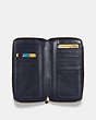 COACH®,PHONE WALLET,Leather,Light Gold/Navy,Inside View,Top View