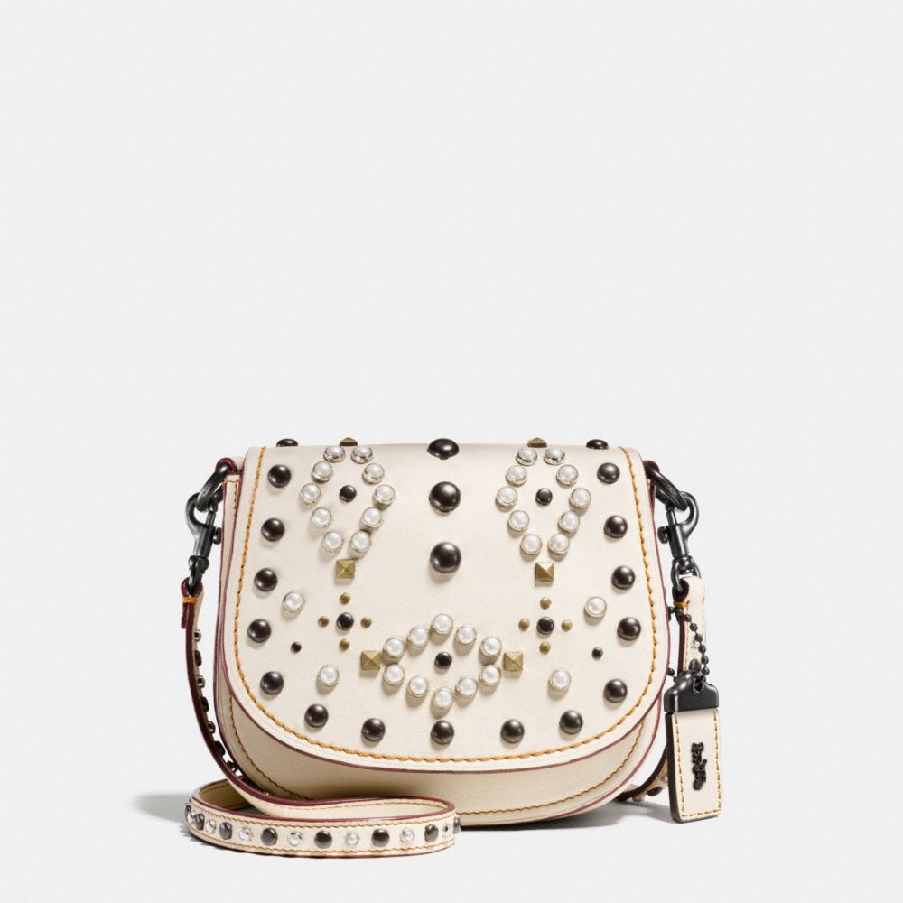 COACH®,Saddle 17 With Western Rivets,,Front View