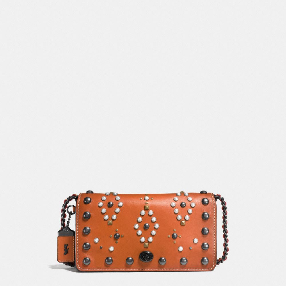 Western Rivets Dinky Crossbody In Glovetanned Leather COACH