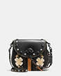 Western Embroidery Turnlock Saddle Bag 23 In Glovetanned Leather