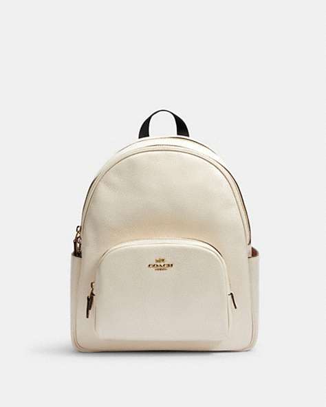 COACH®,COURT BACKPACK,Medium,Gold/Chalk,Front View
