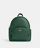 COACH®,COURT BACKPACK,Pebbled Leather,Medium,Im/Dark Pine,Front View