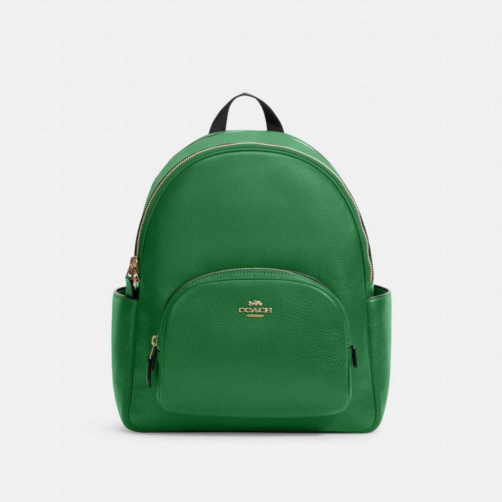 Lacoste Leather Backpack Green