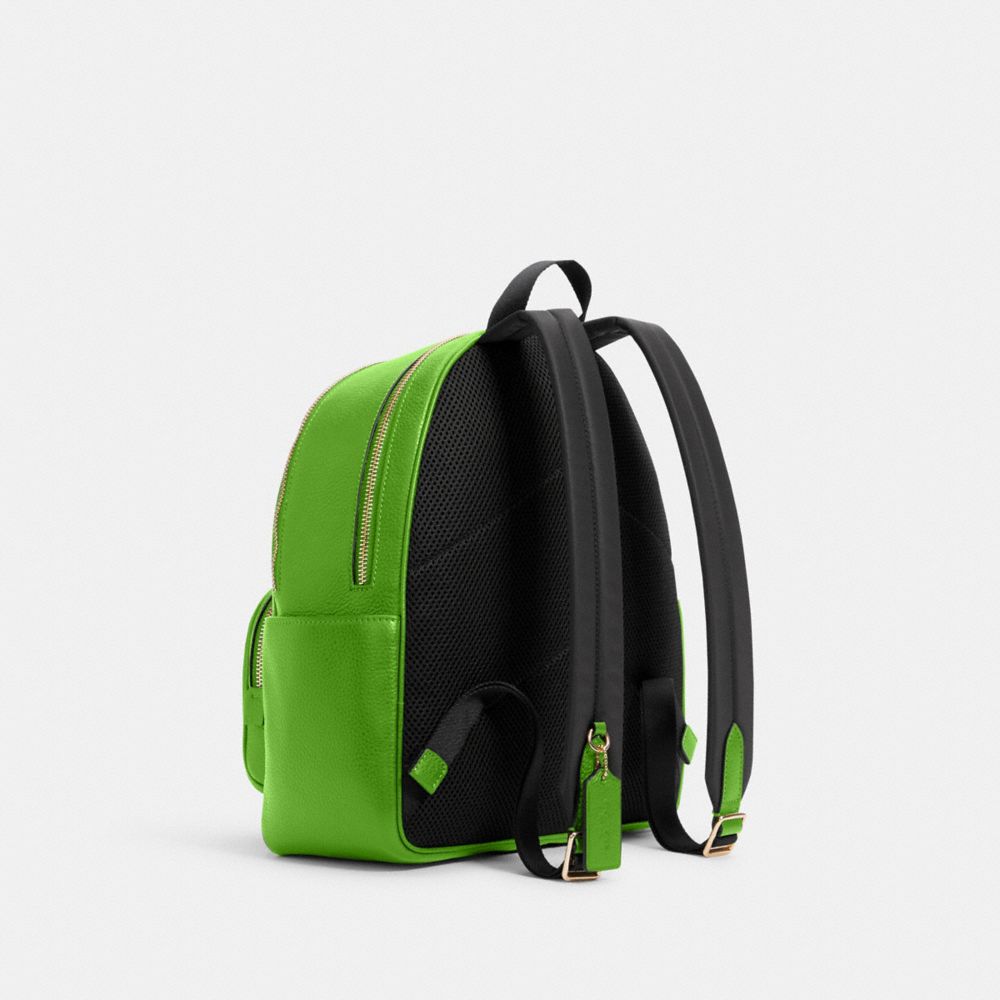 COACH®,コート バックパック,バックパック&リュック,ﾈｵﾝ ｸﾞﾘｰﾝ