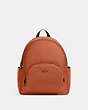 COACH®,COURT BACKPACK,Pebbled Leather,Medium,Black Antique Nickel/Sunset,Front View