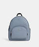 COACH®,COURT BACKPACK,Pebbled Leather,Medium,Silver/Grey Mist,Front View