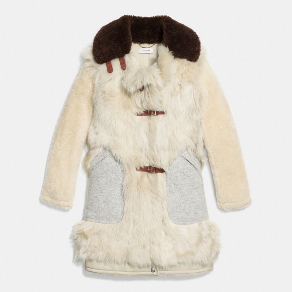 Coach 1941 shearling outlet coat