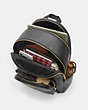 COACH®,LARGE COURT BACKPACK,Pebbled Leather,Medium,Office,Gold/Black,Inside View, Top View
