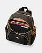 COACH®,COURT BACKPACK IN SIGNATURE CANVAS,pvc,Medium,Office,Gold/Brown Black,Inside View, Top View