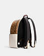 COACH®,COURT BACKPACK IN SIGNATURE CANVAS,pvc,Large,Office,Gold/Khaki/Chalk,Angle View